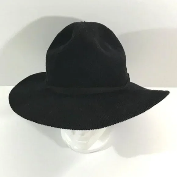 BOHO Wide‑Brim Black Floppy Hat – Soft & Flexible - Women’s O/S - Picture 7 of 11